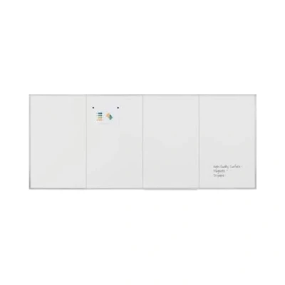 Imagen de Bi Office Outsize Pizarra blanca magnética y modular, 240 x 100 cm, superficie en acero lacado, marco de aluminio bandeja rotuladores