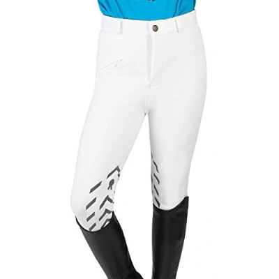 Imagen de PFIFF Pantalones de equitación Piccola para niños, Color Blanco y Gris 176