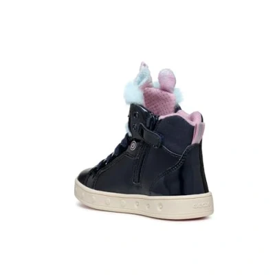 Imagen de Geox Skylin GIRL Light UP Zapatillas altas para niños, Talla: 27, Navy/multicolor Zapatos