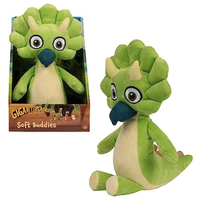 Imagen de Gigantosaurus Peluche del Dinosaurio Tiny de 25 cm, Personaje la Serie Dibujos Animados Infantil, un Dino Especie Triceratops, Color Verde, niños y niñas +1 año, Famosa (GGN04900)