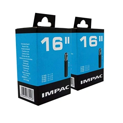 Imagen de Impac 2 Paquete Ciclo Tubos 16&quot; Válvula Schrader ( Coche Tipo Válvula) 16 X 1.75 2.25 (47 305/57 305)