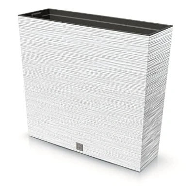 Imagen de Prosperplast Furu Case Tower Maceta para flores, color blanco