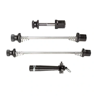 Imagen de Tranz X Quick Release Set Cierre rápido para Bicicletas (Rueda Trasera, 100 mm), Color Negro
