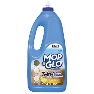 Imagen de Mopa y GLO Profesional Limpiador para Superficies de Suelo, 64 FL oz Botella, Triple acción Brillo