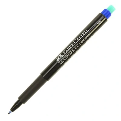 Imagen de Faber Castell Multimark Marcador permanente de punta fina, color azul, 1 unidad