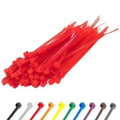 Imagen de Gocableties Bridas plastico rojas para cables 100 Piezas 150 mm x 3,6 Tamaño pequeño Resistentes a los rayos