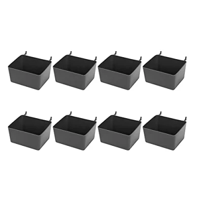 Imagen de Kit de 8 Compartimentos Tablero Clavijas, Piezas Accesorios Banco Trabajo para Organizar Hardware (Gris)
