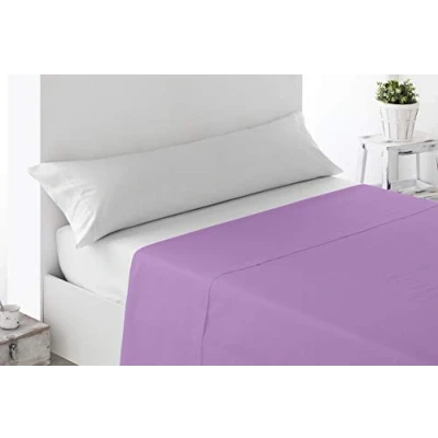Imagen de Miracle Home Sábana Encimera Ajustable, Suave y Cómoda, Algodón 50% Poliéster, Malva, Cama 105