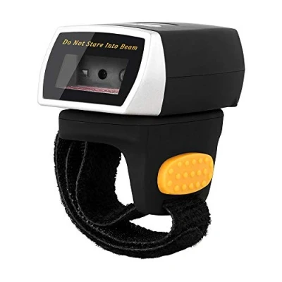 Imagen de NETUM Bluetooth 2D QR Mini Escáner de código barras para anillo portátil inalámbrico mano lectura precisa y rápida pantalla ordenador pago móvil Android/IOS/IPAD/MAC NT R2