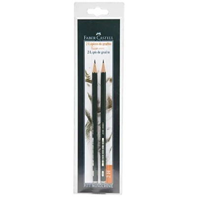 Imagen de Faber Castell B 9000 2H 2 Blíster con lápices de grafito 9000, graduación