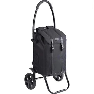 Imagen de Meister Carro de la Compra y Mochila 45 litros Black Edition Estructura separada como Carretilla Sacos/Carro Plegable/Carro / 6816850