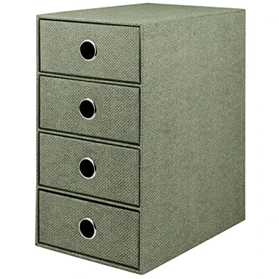 Imagen de Rössler Papier 1524452674 S.O.H.O. Caja de 4 cajones para DIN A5, con agujero agarre, Special Line Sage, 250 x 175 320 mm, 1 unidad