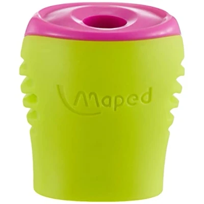 Imagen de Maped Material Escolar Sacapuntas Boogy Diseño con Depósito Tienen 1 Orificio para Afilar Tamaño Compacto el Estuche 3 Diseños Diferentes