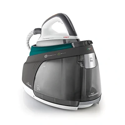 Imagen de Polti La Vaporella XT120C, Plancha de Vapor con Caldera, 8,5 Bar Presión, Función Eco, Autonomía Ilimitada, 1,5 L Capacidad, Potencia 2350 W, Pulso 600 g, Turquesa y Gris