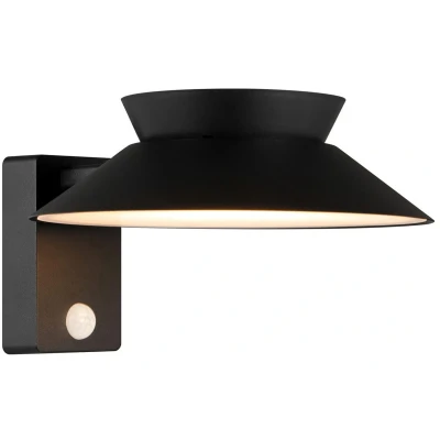 Imagen de Nordlux Aplique de exterior solar LED Justina, negro, sensor, metal