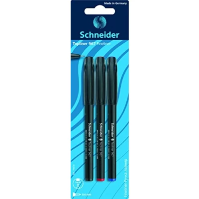 Imagen de Schneider Fein Bolígrafo Topliner 967 Fineliner, 0,4 mm), colores surtidos