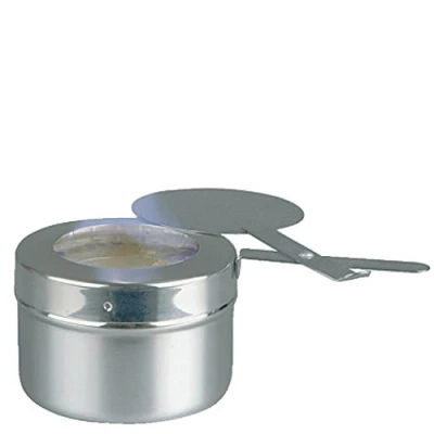 Imagen de Recipiente de pasta combustible APS, con cierre bayoneta, soporte quemador acero inoxidable, diámetro Ø 9 cm, altura 6 cm