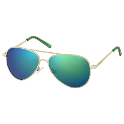 Imagen de Polaroid PLD 8015/N K7 J5G Gafas de Sol, Dorado (Gold/Green Grey Speckled Pz), 52 Unisex Niños