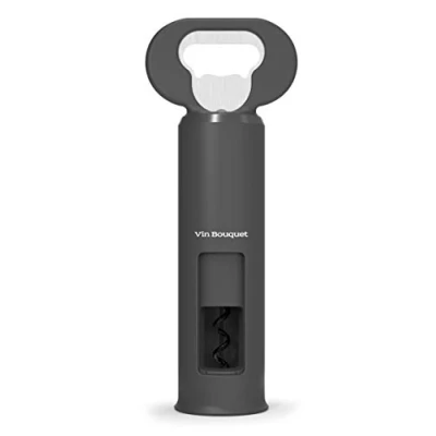 Imagen de VB Vin Bouquet FID 680 Abridor 3 en 1 Color Negro. Abrelatas, Descapsulador, Sacacorchos, Plástico