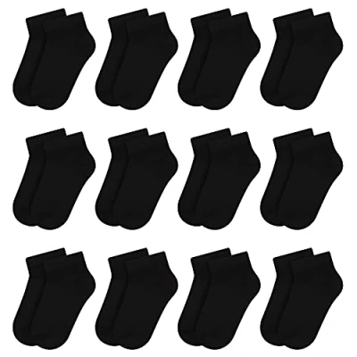 Imagen de Libella 12 pares de Calcetines deportivos para niños/niñas cortos en blanco y negro a elegir 80% algodón 2862 23 26