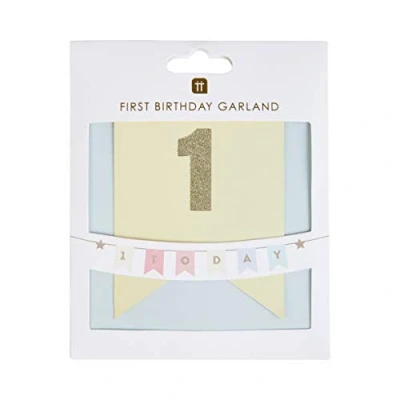 Imagen de Talking Tables Bday We Heart Birthdays One Today Garland, Papel