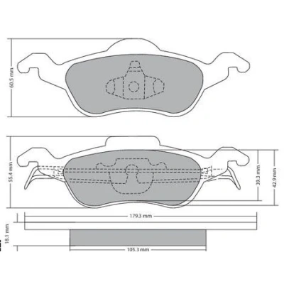 Imagen de METZGER 1170038 Juego de pastillas freno Eje delantero excl. contacto avisador desgaste Chapa antichirridos FORD: Focus Mk1 Hatchback