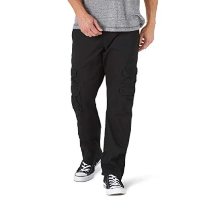 Imagen de Wrangler Authentics Pantalones cargo de pierna recta y corte relajado para hombre, Negro , 34W x 30L