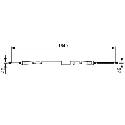 Imagen de BOSCH 1 987 482 638 Cable de Freno Mano 1640