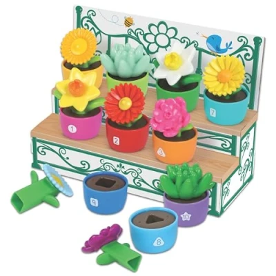 Imagen de Learning Resources Jardín de Formas y Colores, Juguete Jardinería, 10 Plantas, Reconocimiento Desarrollo Habilidades Motoras Finas, Autismo, Niños Bebés 1 2 3 Años