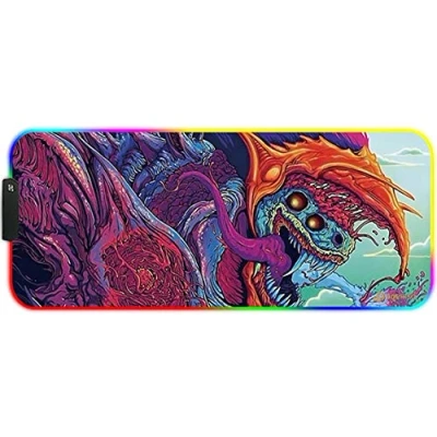 Imagen de DORRISO RGB Alfombrilla de Ratón Juegos Grande XLL 900 x 400 3 mm Gaming Raton Impermeable con Base Goma Antideslizante para Gamers Ordenador PC y Laptop Mouse Pad Bestia
