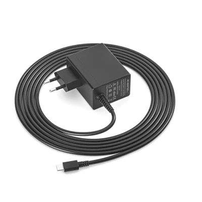 Imagen de NATNO Cargador USB C para Nintendo Switch/Switch Lite/Switch OLED/Switch Dock/Mando Pro, Adaptador Soporte Modo de TV, Tipo 15V 2,6A 1,5m