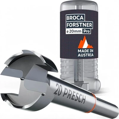 Imagen de Broca Presch Forstner Ø 20mm para madera ultra afilada y duradera Punta central de alta precisión agujeros perfectamente redondos Rendimiento fiable con vida útil optimizada
