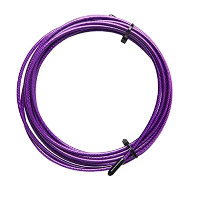 Imagen de PICSIL Cable de Repuesto para Comba Saltar Cross Training, Acero con Recubrimiento PVC, Longitud 3m, Grosor 2,5 3mm, Compatible Otras Marcas (2,5 mm, Morado)