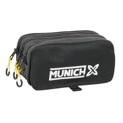 Imagen de Safta Munich Topo Portatodo Triple Big, Estuche Infantil, Niño, Ideal para Niños en Edad Escolar, Cómodo y Versátil, Calidad Resistencia, 21.5x8x10 cm