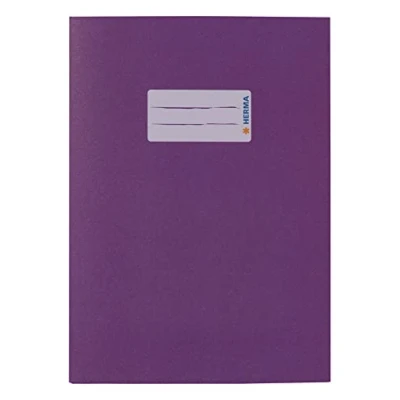 Imagen de HERMA Sobres de papel 5506, DIN A5, fundas con espacio para escribir, reciclado resistente y colores intensos, juego 10 protectores cuadernos escolares, lila/violeta