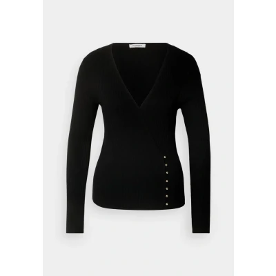 Imagen de Morgan WRAP OVER Neckline Jersey de punto, Mujer, Talla: XS, Noir