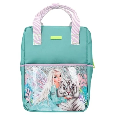 Imagen de Depesche 12497 TOPModel Fantasy Tiger Mochila en Color petróleo y Lavanda con Motivo de Modelo, Bolso Correas Ajustables para el Hombro