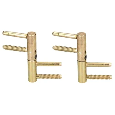 Imagen de KOTARBAU® 2 x Bisagras Anuba de puerta, Pernos para puerta y marco, 14х80mm, Pernio rascado, Bisagra perno enroscar, regulable 3D latón inoxidable, puertas madera