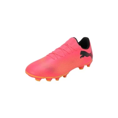 Imagen de Puma Future 7 PLAY FG/AG Botas de fútbol con tacos, Hombre, Talla: 42.5, Sunset glow/black/sun stream Zapatos