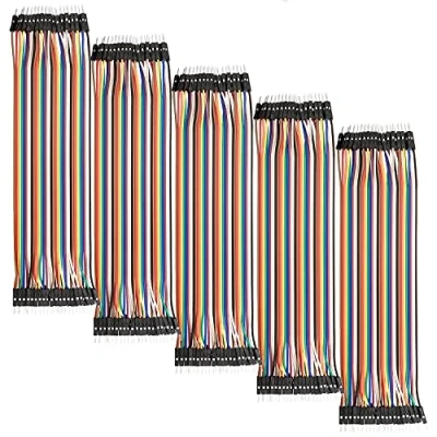 Imagen de AZDelivery 5 x Kit Cables de Puente Jumper Wire 40 Piezas 20 cm M2M Pines Macho Compatible con Arduino y Raspberry Pi Breadboard