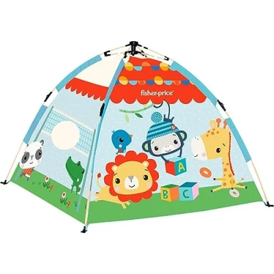 Imagen de DQB DeQUBE Fisher Price Tienda Infantil Plegable XL con Canasta Lateral y 20 Bolas Dimensiones 64x42x82cm (Deqube 920D00175)