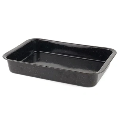 Imagen de Russell Hobbs CW12611 bandejas horno antiadherente, Romano Vitreous Enamel Roaster, Duradero, 36 cm, Apto para lavavajillas, Ideal asados, fuente rectangular, Negro, x 25 4 cm