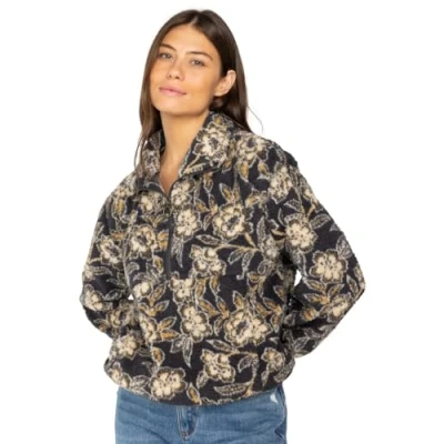 Imagen de Billabong TIME OFF Sudadera con cremallera, Mujer, Talla: Small, Black sands