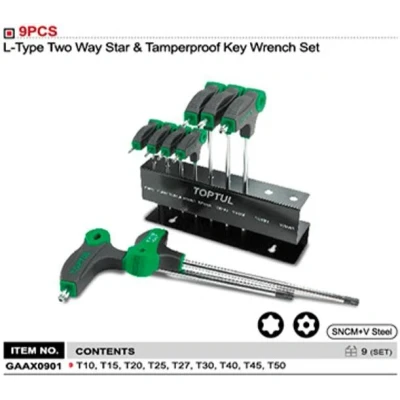 Imagen de TOPTUL GAAX0901 Destornillador TORX: T10, T15, T20, T25, T27, T30, T40, T45, T50