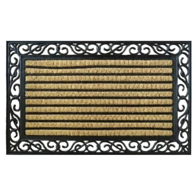 Imagen de WANDERLUST DECO Felpudo de Caucho y Coco Natural Marron 75x45x1
