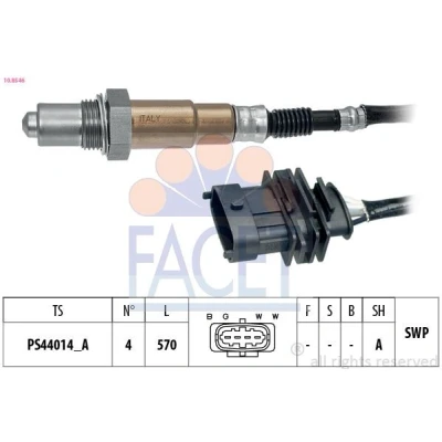 Imagen de FACET 10.8546 Sonda lambda térmico, plana, Rosca engrasada OPEL: Astra G CC, H GTC, Zafira B