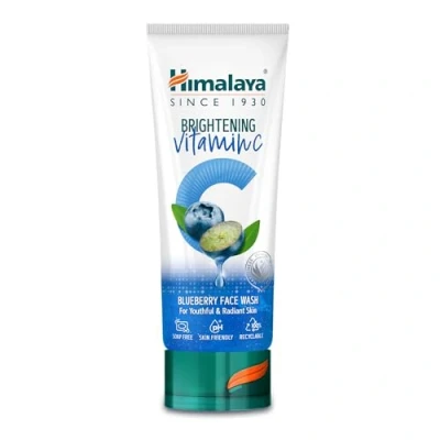 Imagen de Himalaya Brightening Vitamin C Blueberry Face Wash Limpiador facial iluminador Elimina la piel apagada 100ml