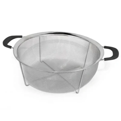 Imagen de MGE Colador de Cocina con Pie Grande Escurridor Acero Inoxidable Verduras Pasta Metal Microperforado 28,5 cm