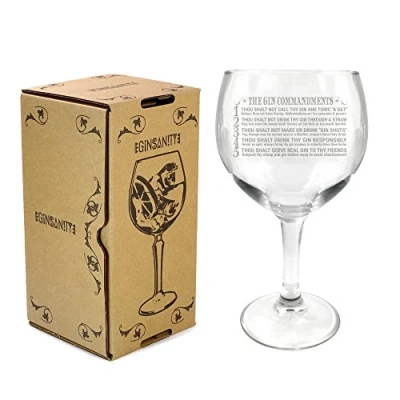 Imagen de Ginsanity 22oz (645ml) Gin Balloon Glass Cocktail The Commandments