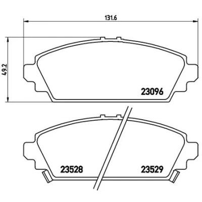 Imagen de BREMBO P 28 031 Juego de pastillas freno con avisador acústico desgaste sin accesorios HONDA: CIVIC 7 Hatchback, Accord 6 Limousine,